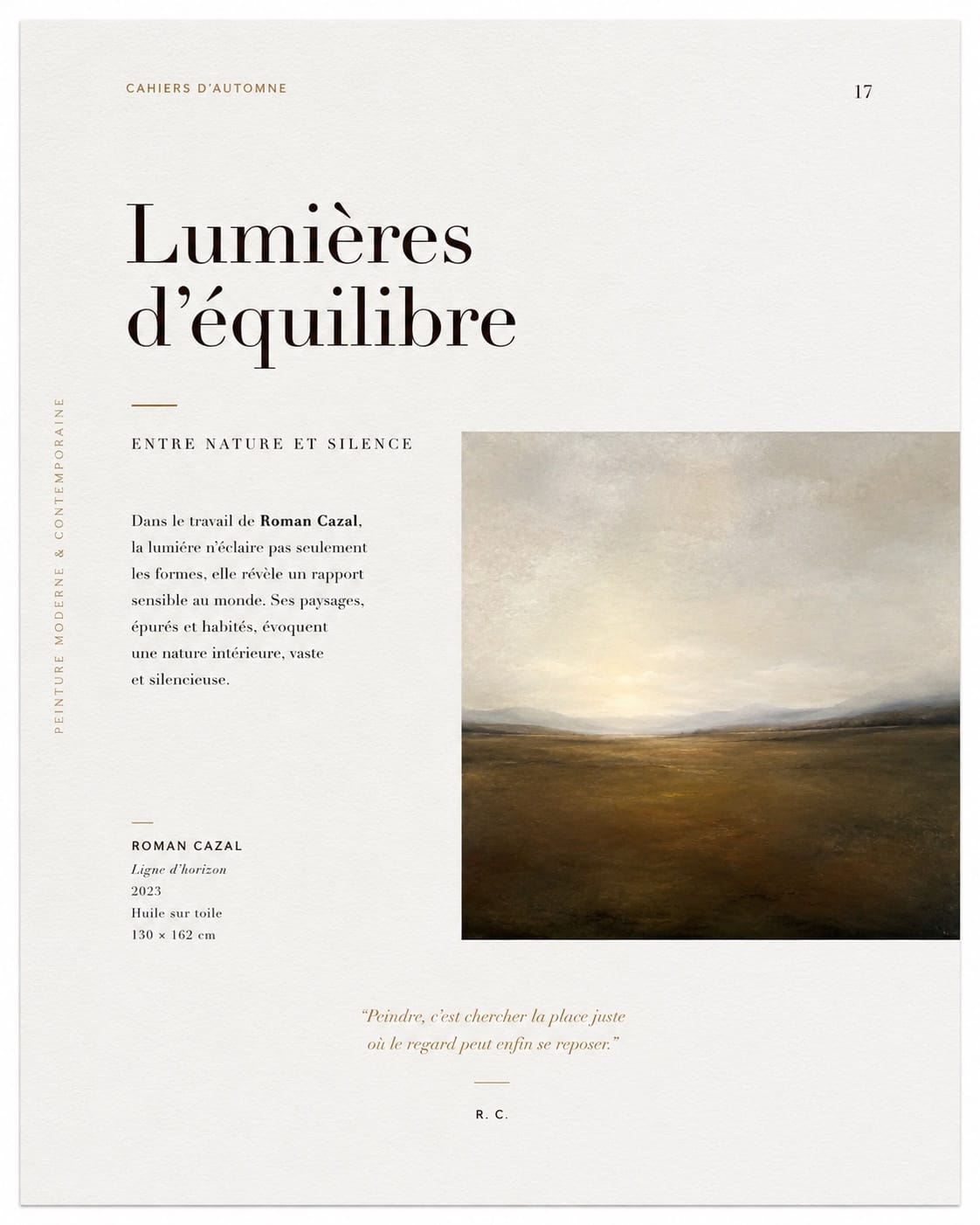 Design &eacute;ditorial Cahiers d'Automne