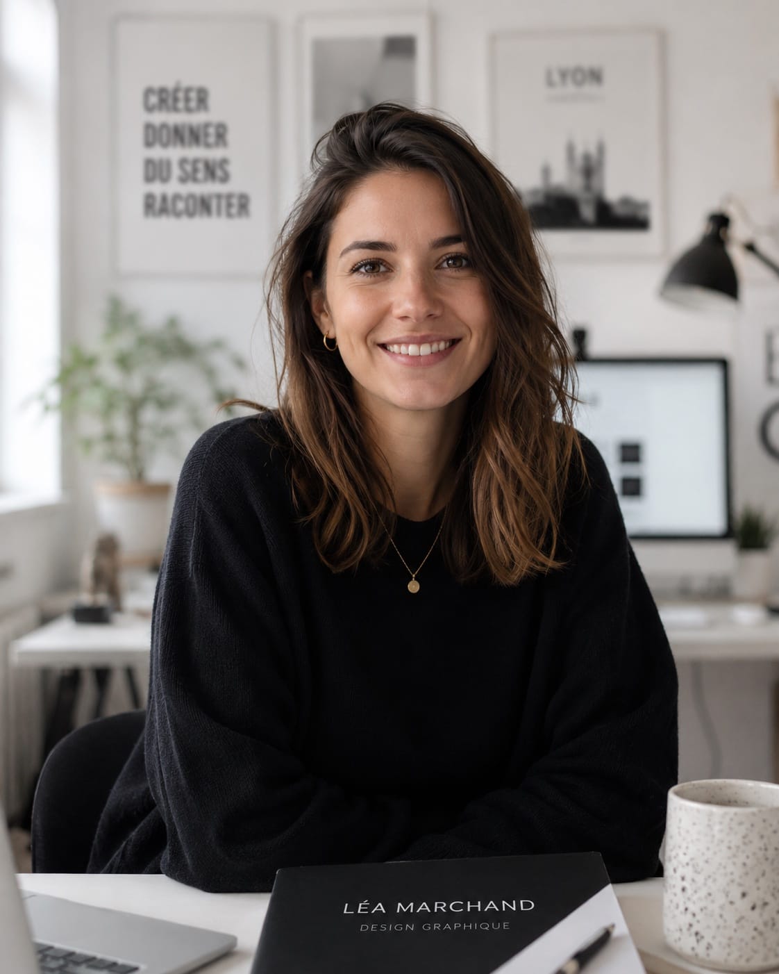 Portrait de L&eacute;a Marchand dans son studio lyonnais